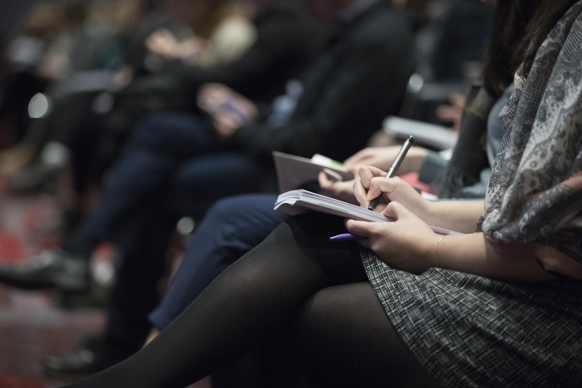Group taking notes in a workshop session